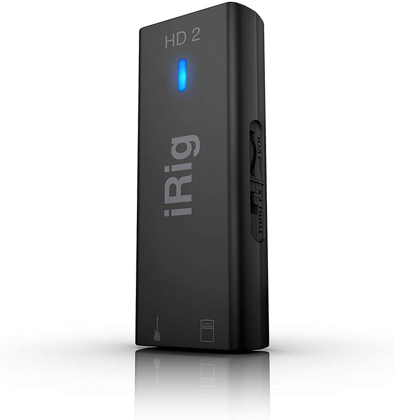 IK Multimedia iRig HD 2 Guitar Interface - 96 kHz, 24-bit A/D Conversion, Compact Design, FX and Thru Adjustment, Black - Image 1