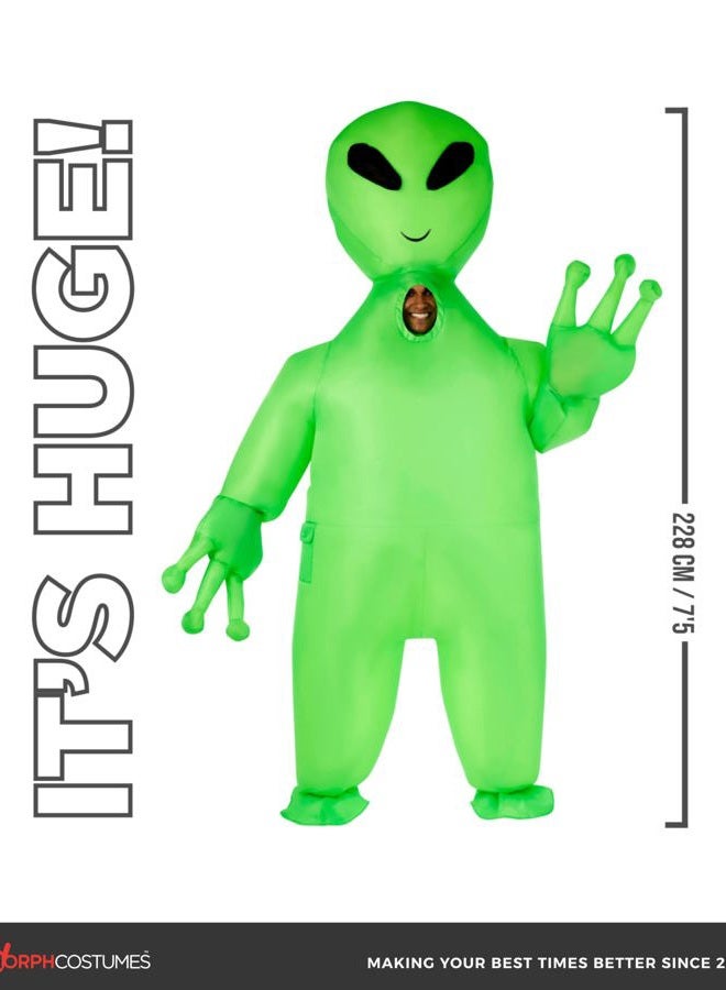 MORPH Inflatable Alien Costume Adult, Blow Up Alien Outfit for Men, One Size, Green, One size - Image 4