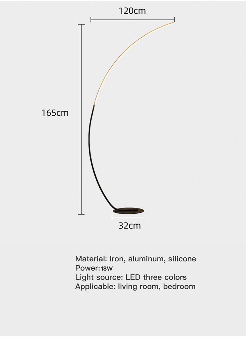 Sharpdo - Floor Lamp for Living Room, Modern Arc Floor Lamp With Adjustable Color Temperature,18W LED Arch Standing Floor Lamp with Foot Switch Black 32x32x165 centimeter - Image 1