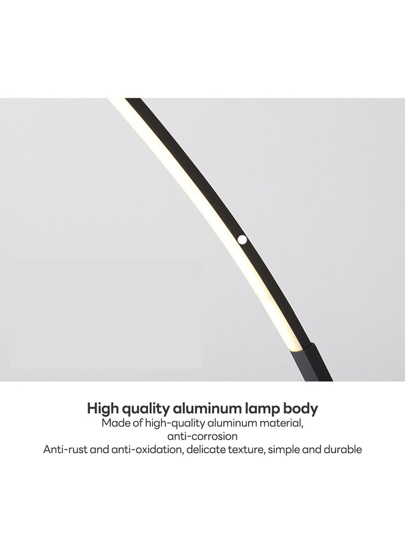 Sharpdo - Floor Lamp for Living Room, Modern Arc Floor Lamp With Adjustable Color Temperature,18W LED Arch Standing Floor Lamp with Foot Switch Black 32x32x165 centimeter - Image 1