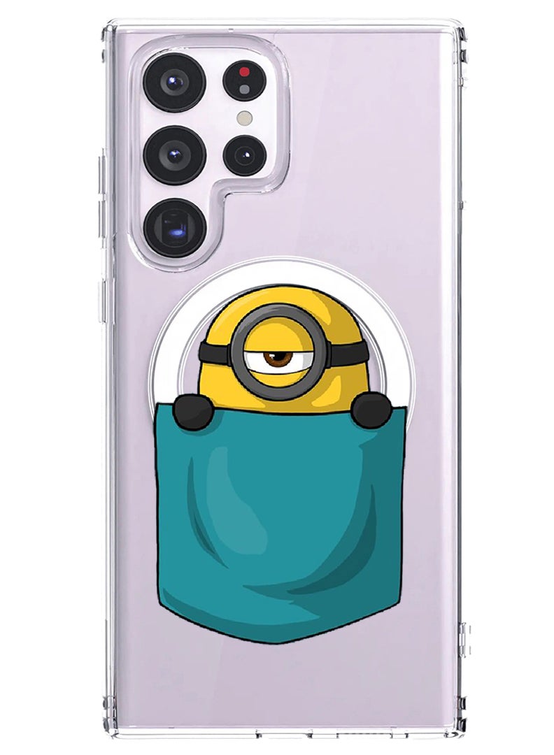 Theodor Magnetic Case for Samsung Galaxy S23 Ultra 6.8-inch Compatible with MagSafe Wireless Charging, Shockproof Phone Bumper Cover Minion Pocket - Image 1