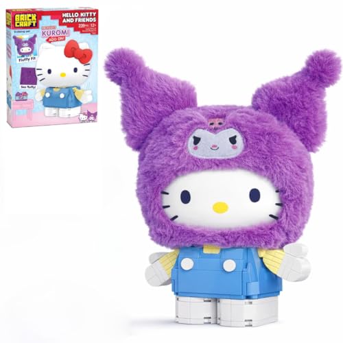 Brickcraft Hello Kitty Friends Fluffy Fit Building Set with Kuromi AddOn 239 Pieces Cute Collectible Brick Figure Toy for Display or Play Ages 12 Officially Licensed Sanrio Character Gift Set - Image 1