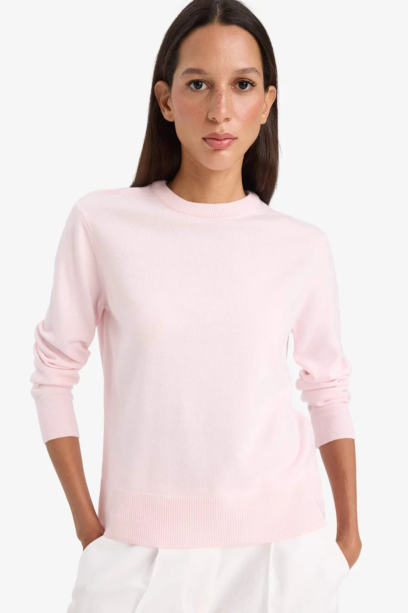 ديفاكتو Relax Fit Crew Neck Knit Pullover