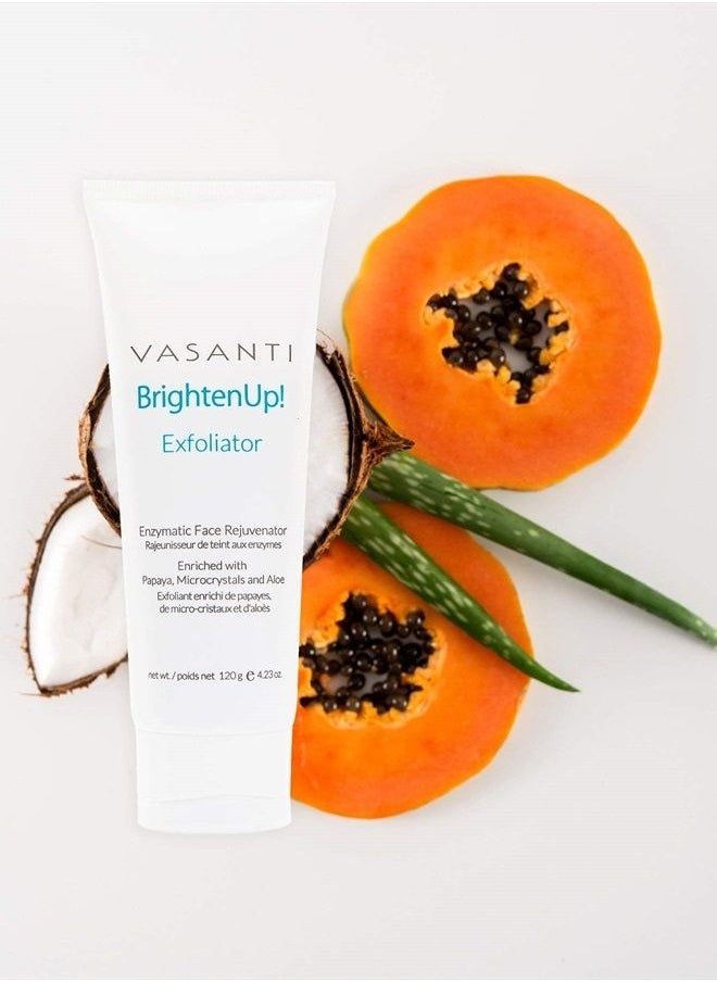 Vasanti - Enzymatic Face Rejuvenator Exfoliating Face Wash by VASANTI - Enriched with Papaya, Microcrystals, Aloe Vera - Get Healthy Glowing Skin - Original Size (120g) - Image 1