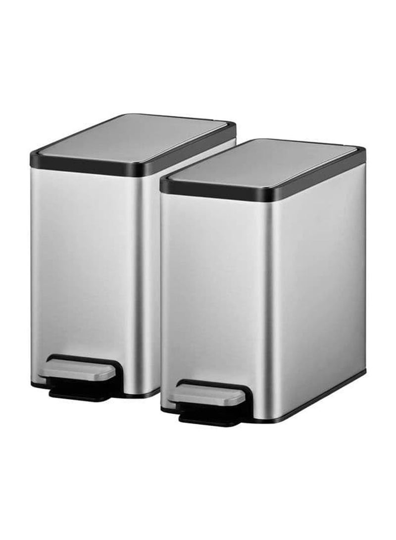 Sensible EKO Sensible ECO Living 6.7L Soft Close Stainless Steel Pedal Bin Pack Of 2 - Image 1