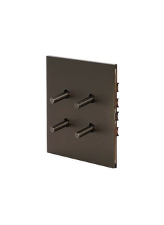 Donmarco 4 Gang 2 Way Wall Light Switch (86) – Plain Toggle Design – Stainless Steel Panel, Fire-Resistant Electric Switch, 15-Year Warranty, Wall Switch for Home and Office (Gun Grey)  - Image 2