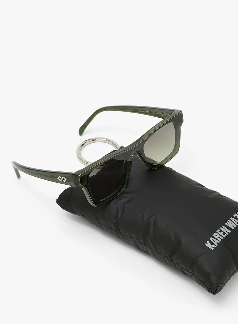 KAREN WAZEN Harlow Reactangle Sunglasses