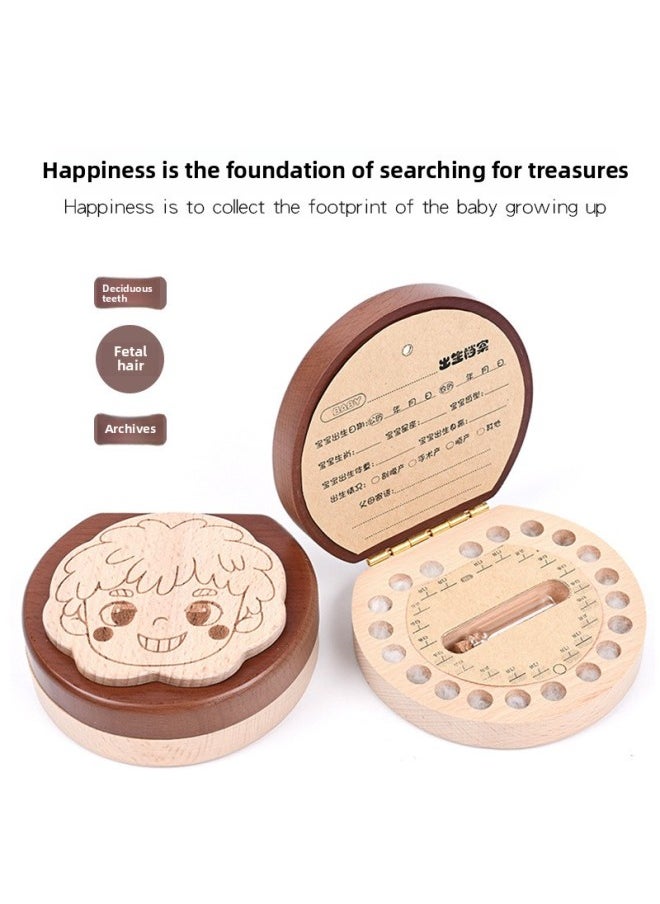 Generic - Deciduous Teeth Commemorative Box Boys And Girls Deciduous Teeth Box Children's Teeth Storage Box Baby's Teeth Storage Box-Color:Zodiac-Monkey - Image 1