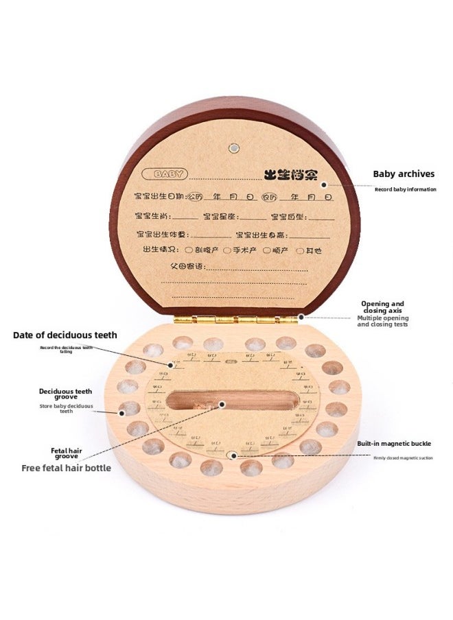 Generic - Deciduous Teeth Commemorative Box Boys And Girls Deciduous Teeth Box Children's Teeth Storage Box Baby's Teeth Storage Box-Color:Zodiac-Monkey - Image 1