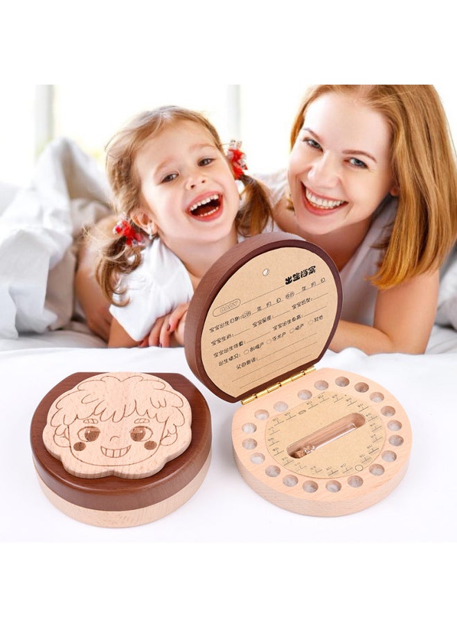 Generic - Deciduous Teeth Commemorative Box Boys And Girls Deciduous Teeth Box Children's Teeth Storage Box Baby's Teeth Storage Box-Color:Zodiac-Monkey - Image 1