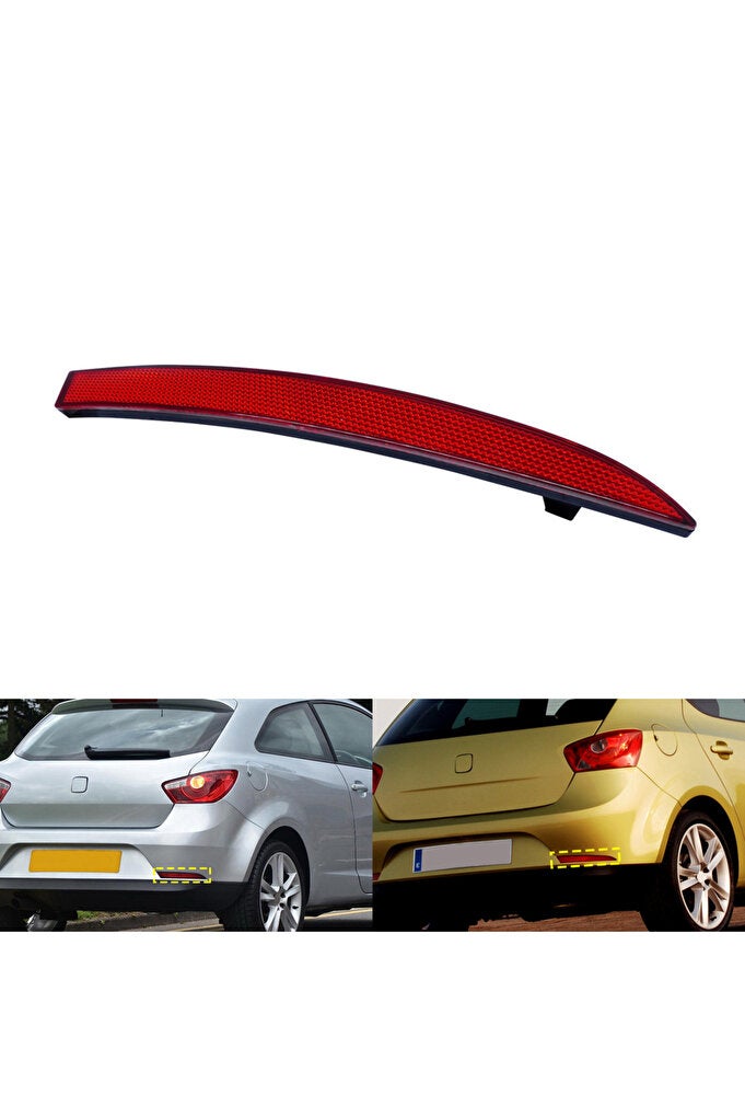 rayihni For SEAT Ibiza 6J MK V 08-12 Right Rear Bumper Reflector Red Lens 6J4945106 - Image 1