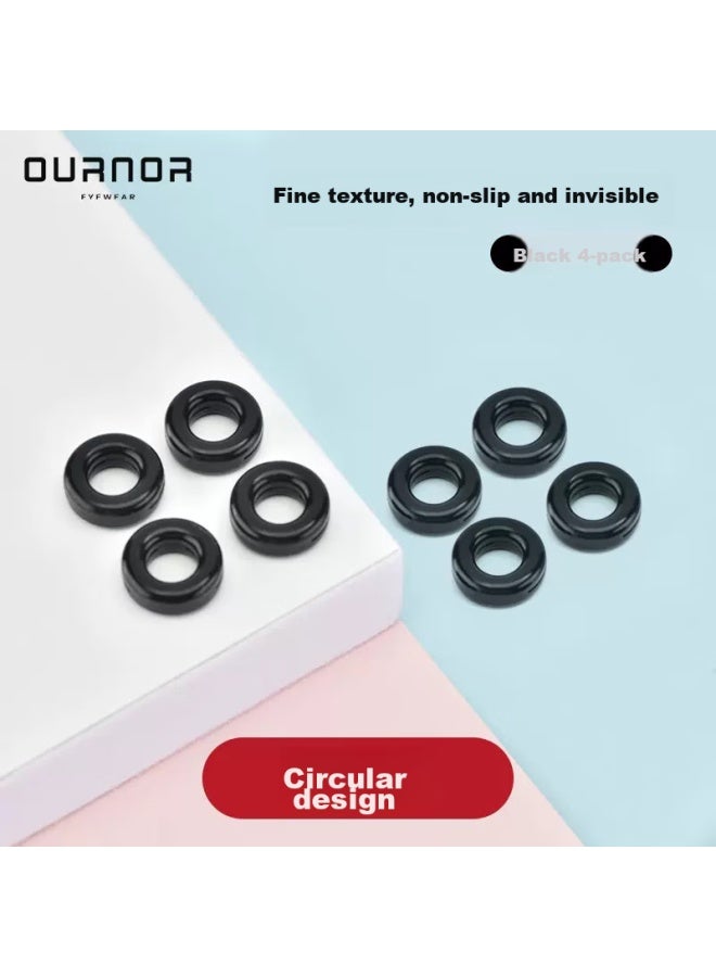 Oona Ouna Gl Anti-slip Retainer, Sports Anti-slip Ear Hooks For Temple Arms, 4 Pairs Of Black Round Style - Image 1