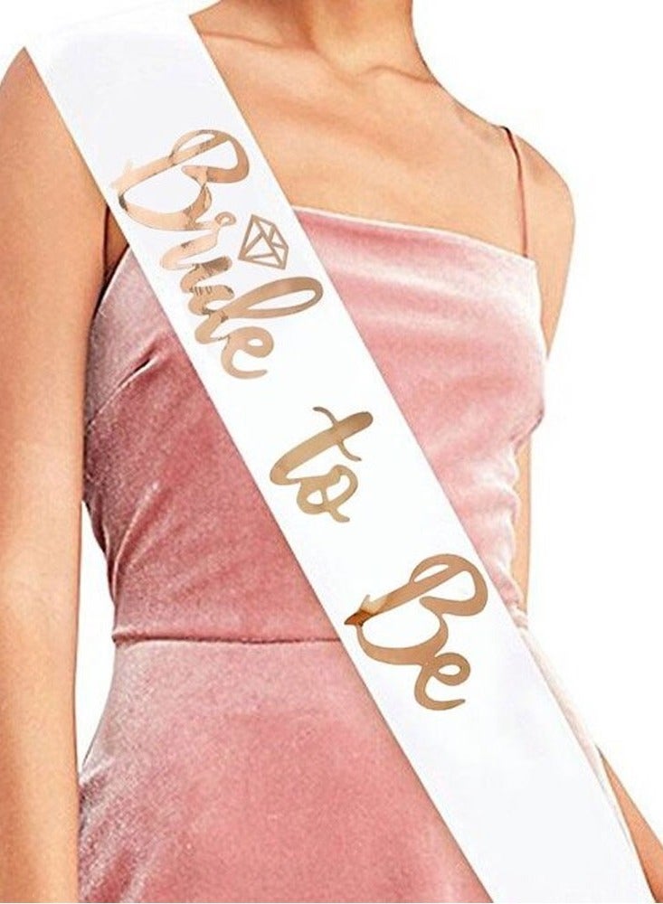 MARGOUN شريط العروس المستقبلي زينة حفلات الزفاف هدايا الحفلات إكسسوارات بيضاء - Image 1