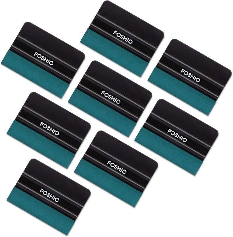 FOSHIO 8 Premium Squeegee with Felt Edge Made of Suede Felt Felt Squeegee for Bonding Films, Film Tool, Felt Squeegee for Cars, Windows and Walls - Image 1