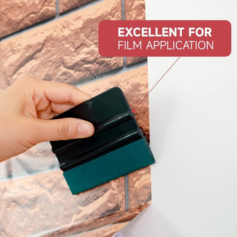FOSHIO 8 Premium Squeegee with Felt Edge Made of Suede Felt Felt Squeegee for Bonding Films, Film Tool, Felt Squeegee for Cars, Windows and Walls - Image 5