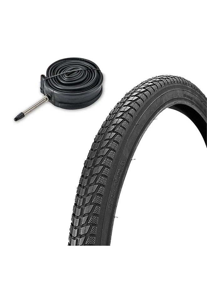 Generic - Bike Tires Set for 700C/26 Inch Mountain Bikes or City Bikes Road Bikes Mixed Rubber Bicycle Tires - Image 1