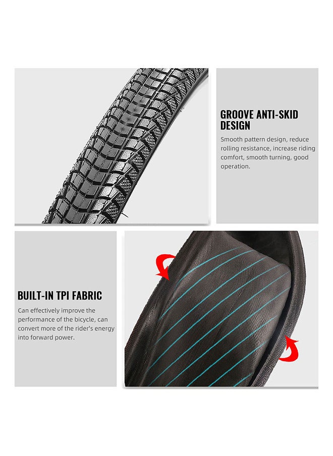 Generic - Bike Tires Set for 700C/26 Inch Mountain Bikes or City Bikes Road Bikes Mixed Rubber Bicycle Tires - Image 1