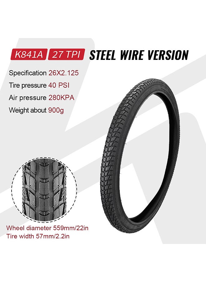 Generic - Bike Tires Set for 700C/26 Inch Mountain Bikes or City Bikes Road Bikes Mixed Rubber Bicycle Tires - Image 1