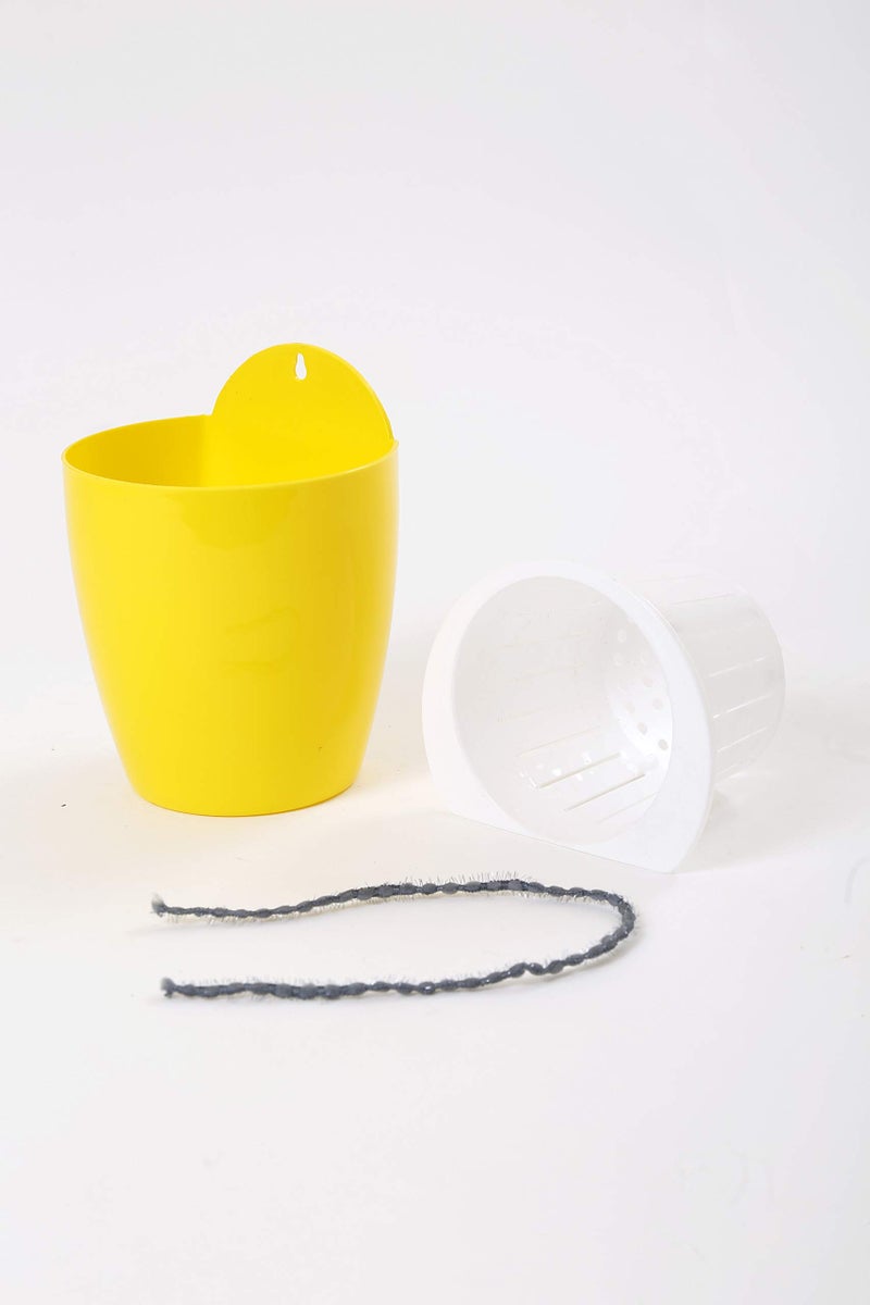 CAPPL Self Watering Hanging Planter Flower Pot (Yellow-White Pack of 6) - Image 3