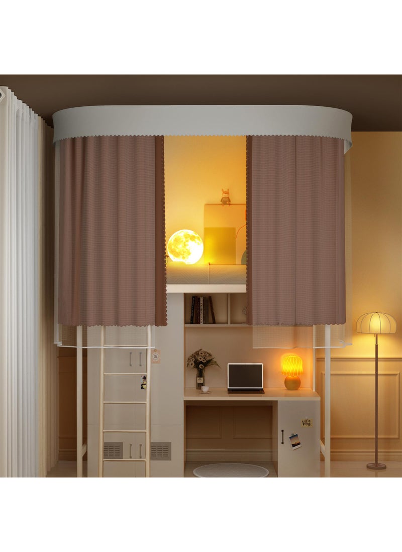 Bluejw - Bed Tent Twin,Privacy Tent For Bunk Bed,U-Shaped Self-Adhesive Double-Track Light Reducing Bed Canopy, Free Of Punching Holes Portable Dream Tents Sensory Tent Indoor For Kids And Adult - Image 1
