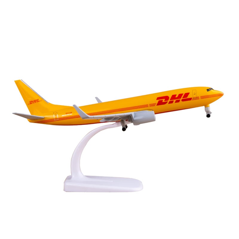 Bswath Model Airplane 1:300 Scale Model DHL B737 Model Plane Metal Alloy Model for Gift and Decoration - Image 1