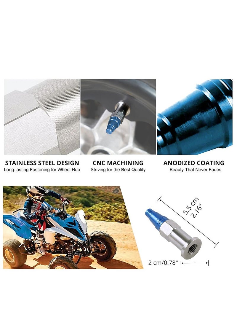 General - Set of ATV Wheel Lug Nuts for Yamaha Raptor 700R, Blue - Image 1