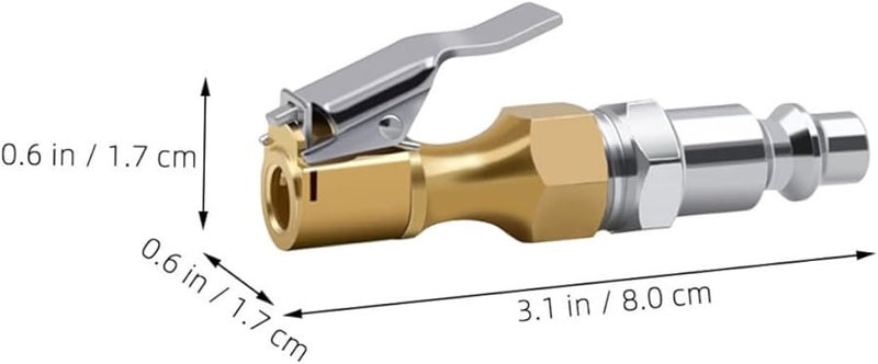مشبك هواء إطارات ثقيل المقاومة للقفل 4 قطع محول نفخ سريع التوصيل للسيارة الدراجة الدراجة النارية - Image 3