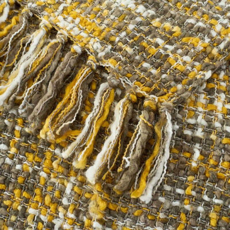 GINAMUSE Multi-Color Gold Cable Woven Throw Blanket for Couch,50"X60" Boho Style Textured Blankets for Home Decor,Super Soft Warm Cozy Chunky Blanket with Decorative Tassels for Bed and Sofa - Image 4