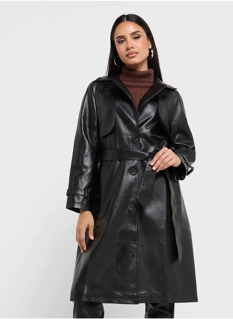 ELLA PU Over Coat