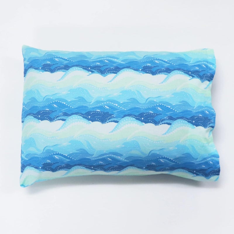 KRADYL KROFT Toddler Pillow with 100 Cotton Removable Cover 20 X 15 Inches Children Pillows Baby Pillows Waves - Image 1