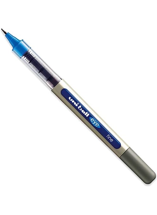 Uniball Eye Fine Rollerball Pen Pack – 12 Blue Ink Pens UB-157 - Image 2