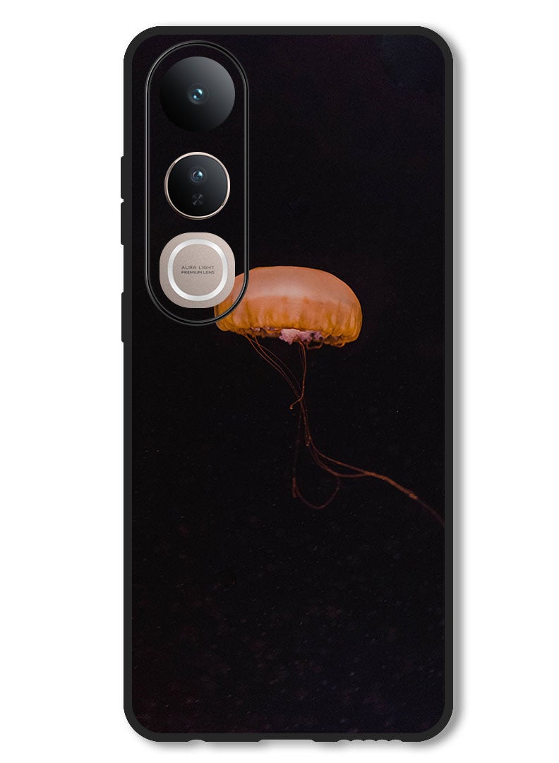 Theodor Case Compatible with Vivo V50 Lite Protection Shockproof Bumper Cover jellyfish_yellow_underwater_world - Image 1