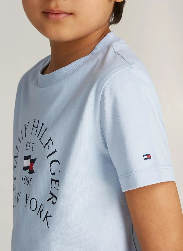 تومي هيلفيغر Youth Logo Crew Neck T-Shirt