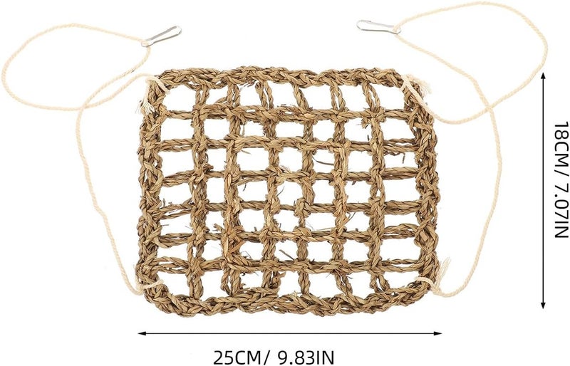ARTIBETTER Reptile Hammock Netting Natural Seagrass Fiber Crab Hanging Bed Small 18x18cm Climbing Pet Accessory for Lizards Hermit Crabs Terrarium Habitat - Image 3