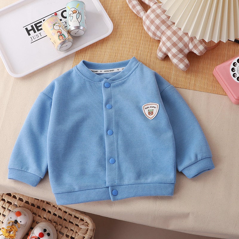 Coat Knitted Long-Sleeved New Handsome Knitted Sweater Baby Boys Cardigan Women'S Treasure Casual Fashion Backing Stylish - Image 3