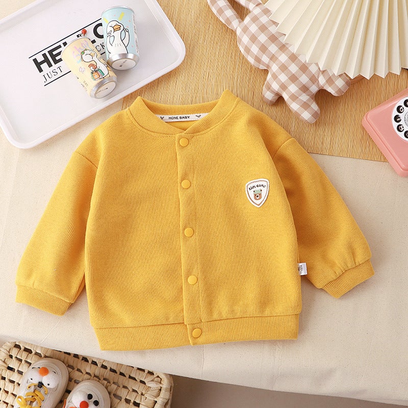 Coat Knitted Long-Sleeved New Handsome Knitted Sweater Baby Boys Cardigan Women'S Treasure Casual Fashion Backing Stylish - Image 1