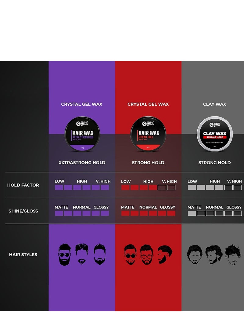 Beardo Stronghold Hair Wax For Men, 50 gm | Crystal Hair Wax with Aloe Vera & Castor Oil | Hair Wax Men | Hair Styling Wax for Glossy Finish & Shine | Strong Hold Hair Wax - Image 4