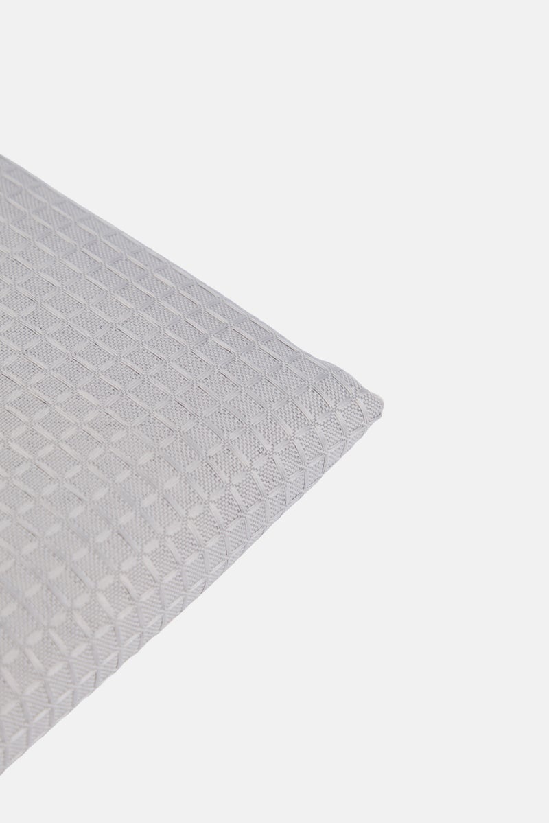 YOTO Micro Checkered Shower Curtains, Grey - Image 2