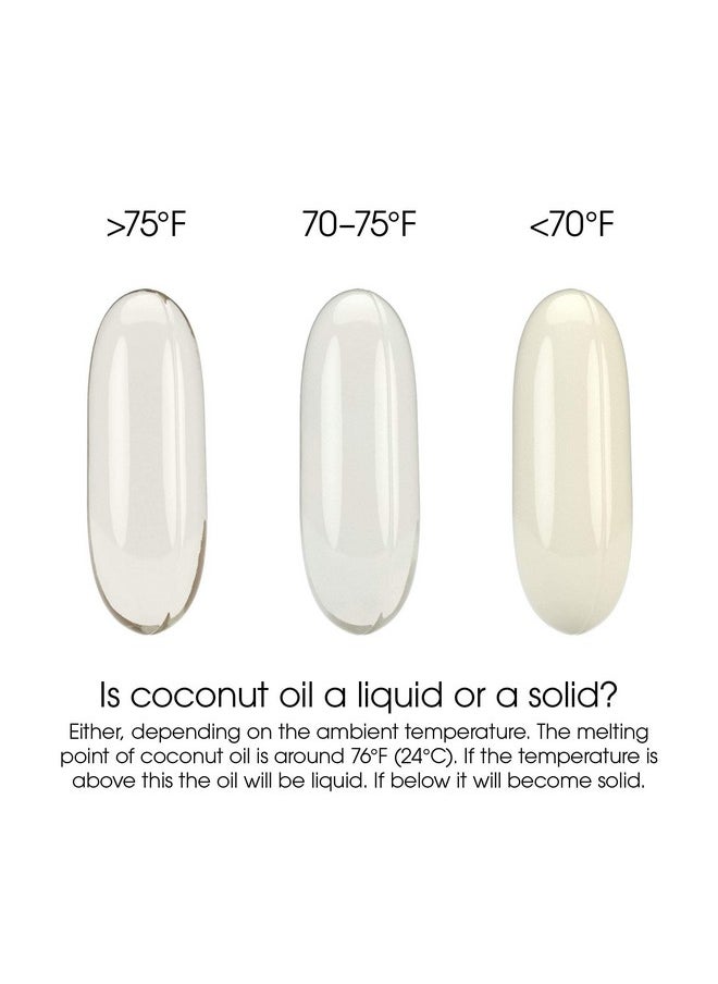 Natures Wellness Natures Wellness Organic Coconut Oil 2000mg - Healthy Skin, Nails, Hair Growth - Extra Virgin, Cold Pressed, Unrefined Non GMO - Rich in MCT MCFA - Support Brain Function  - Image 3
