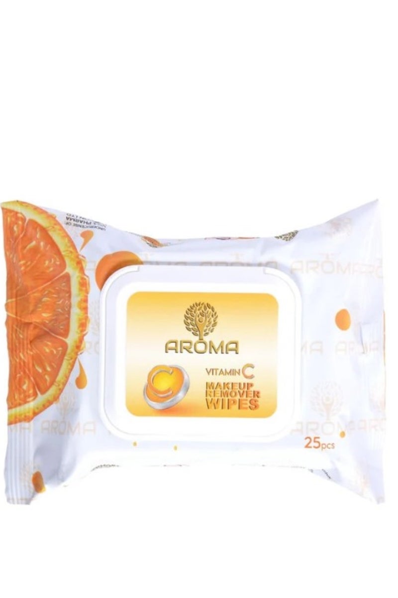 أروما أرومي مناديل بفيتامين C لإزالة المكياج (25 قطعة)