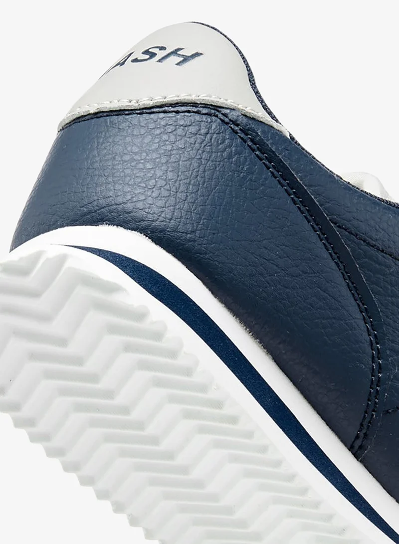 Dash Panelled Sneakers with Hook and Loop Closure