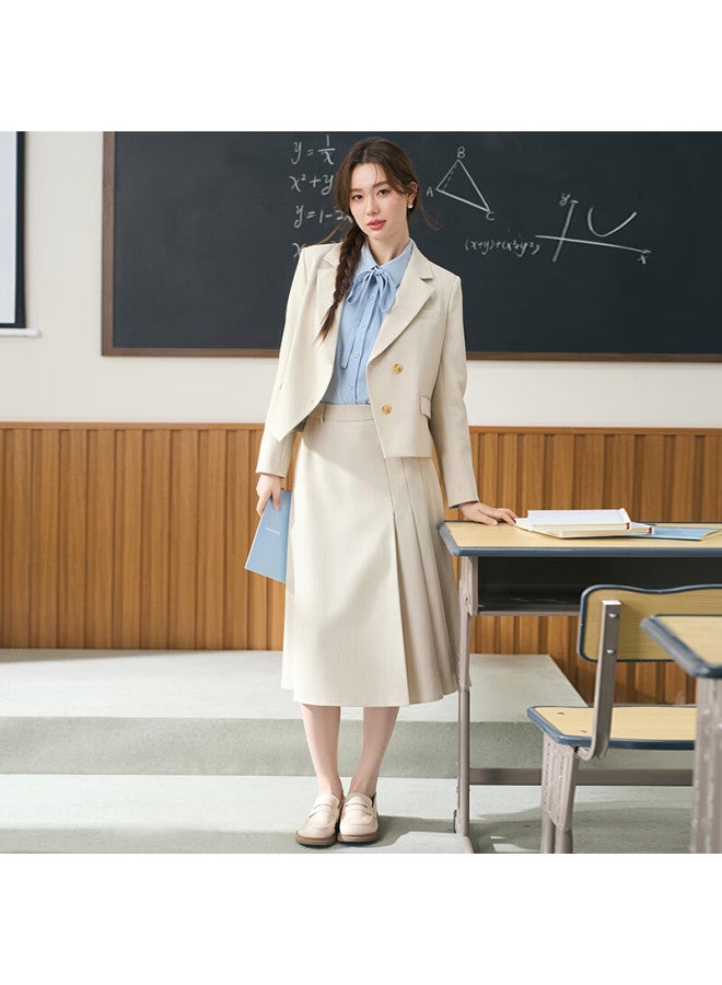 Lady Bird Bodexiaojie Women's Interview Suit Jacket, Professional Attire For Teachers, Commuter Wear, Lightweight Office Outfit For Pee Women, Suit Set - Image 3