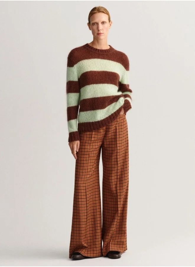 GANT Gant Mohair Striped Crew Neck Sweater