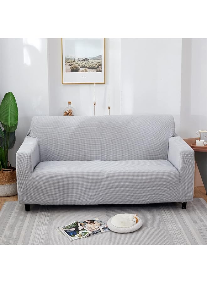 The Bros Universal High Stretch Sofa Slipcovers(Silver, Large Size) - Image 1