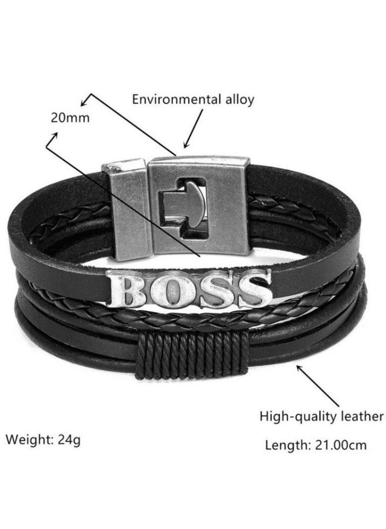 BOSS Elegant & High Quality Bracelet For Men Size 21cm  - Image 2