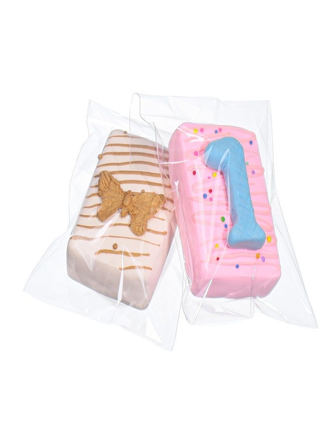 ROSPAKTEK 100pcs 4x6Inches Clear Cakesicle Bags Cookies Rice KrispieTreat Bags Individually Wrapped Treat Packaging for Soap Browine Chocolate Truffle Candy Gift Wedding Birthday Party Favors - Image 1