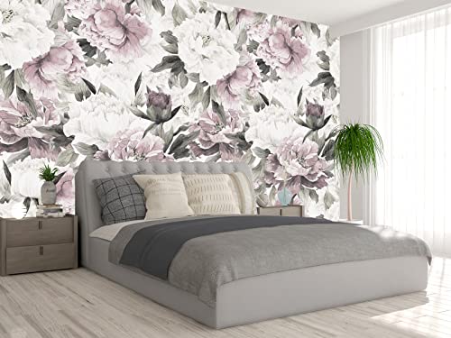 Cliouar-Vintage Purple Pink Rose Bedroom Living Room Decor Wallpaper Mural Bedroom Living Room Decor 158" x 110"(Not Self-Adhesive) - Image 2