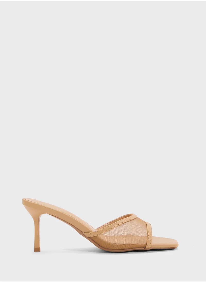 ELLA Mesh Heeled Mule