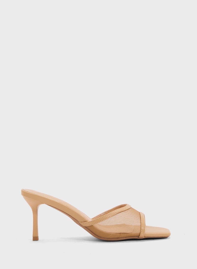 ELLA Mesh Heeled Mule  - Image 1