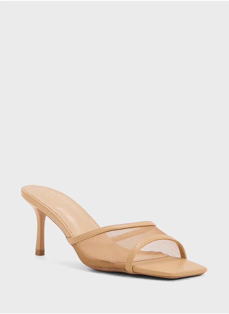 ELLA Mesh Heeled Mule